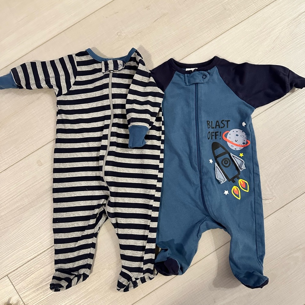 Gerber Baby Boy Sleep ‘N Play - 2pk blue theme NB
